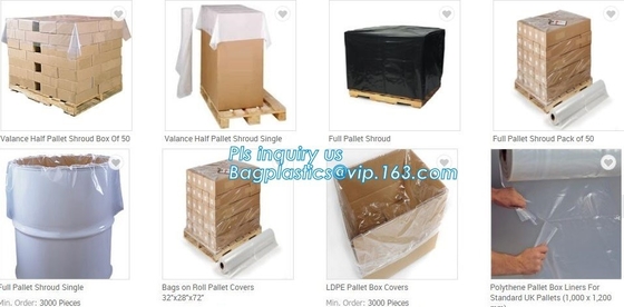 Disposable PE Plastic Pallet Covers bag on Roll, Waterproof Pallet Cover Plastic PE for Europallet 80x120x250 cm, BAGEAS