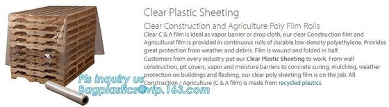 Customized Square Bottom or Side Guesst Plastic Protective Pallet Covers, 4 Mil Dust proof Clear Pallet Covers, BAGPLAST