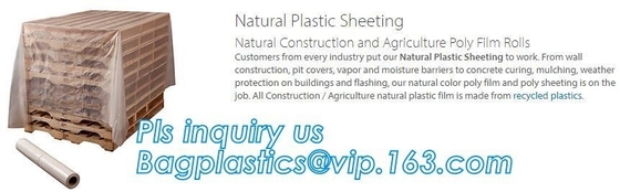 Customized Square Bottom or Side Guesst Plastic Protective Pallet Covers, 4 Mil Dust proof Clear Pallet Covers, BAGPLAST