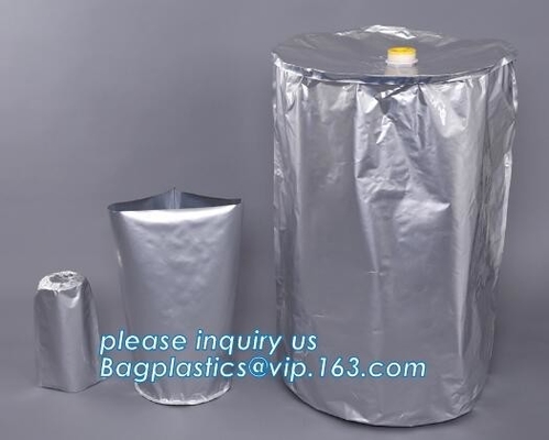 IBC foil Liner for bulk juice wine, Liquid packaging boxes storage carton ibc alunimium bag, Round Bottom Flexible Drum