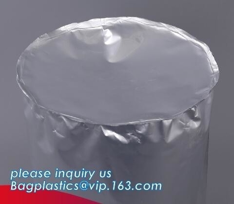 IBC foil Liner for bulk juice wine, Liquid packaging boxes storage carton ibc alunimium bag, Round Bottom Flexible Drum