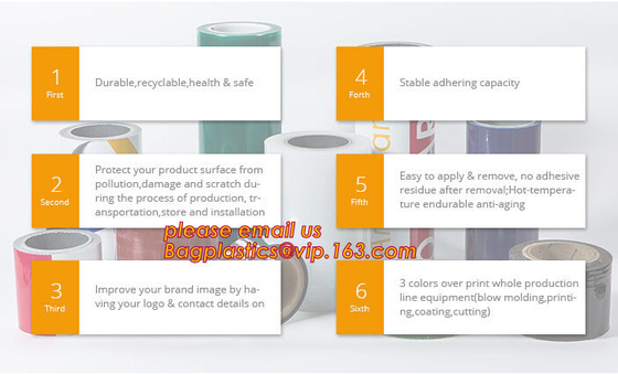 Metalizing protective film for aluminum profiles wood,Best Transparent Adhesive Protective Surface Plastic LLDPE Film