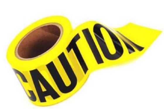 Caution Warning Tape , Static Sensitive Area Caution Tape PE Warning Caution