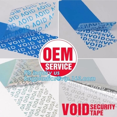 Warranty open void sticker security seal label tamper proof stickers,transparent warranty void seal labels bagplastics