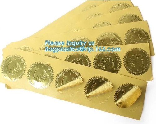 Foil Sticker Gold Self Adhesive Foil Vinyl Sticker Gold Foil Stamp