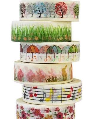 Washi Paper Label Tape Label Car Painting And Decorative Assorted Decorative School