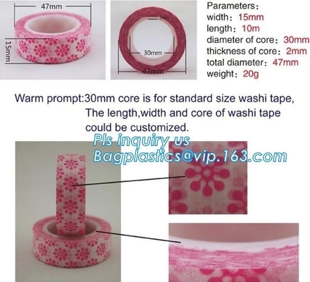 Adhesive Label Tape Label Waterproof Masking Printed Washi Paper