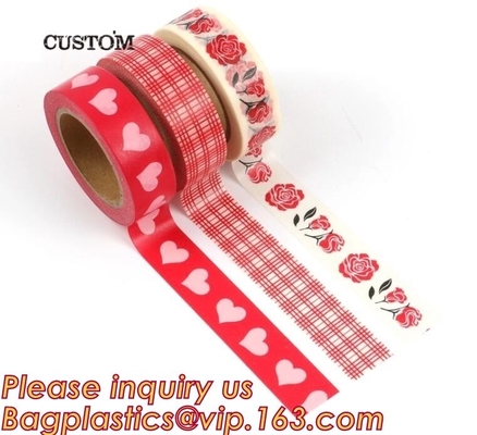 HAPPY VALENTINE'S DAY SERIES WASHI TAPE,Dia3.7cm Animal Flower Whale Washi Tape Diary Photo Album Decorative Tape DIY Pa