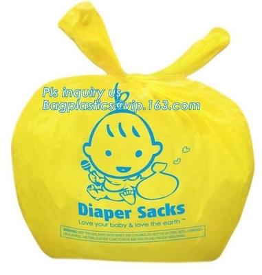 Nappy Sacks Baby Diaper Bags Scented Baby Nappy Sacks  With Tie Hand