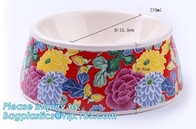 Lovely Personalized portable pet dog food water bowl ceramic plastic, Plastic pet bowl /PP pet dish for dog /food pail f