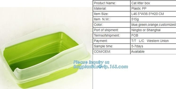 Luxury Cat Toilet Box Cat Litter Portable Freestyle Cat Toilet, Travel scoop free automatic plastic cat litter box toile