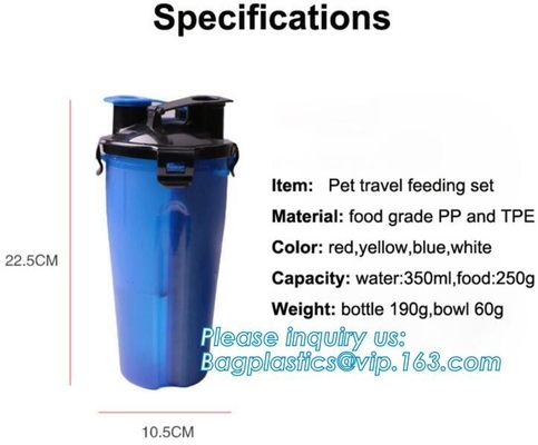 Low Price Guaranteed Quality Portable Feeding Dog Travel Water Bottle,Dog Dispenser,Puppy Bottle, bagplastics, bagease