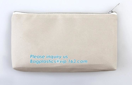 Eco-Friendly Custom Logo Small Pink Small Canvas Pouch,Canvas Zipper Bags Wholesale Sublimation Makeup Pouch Promotional