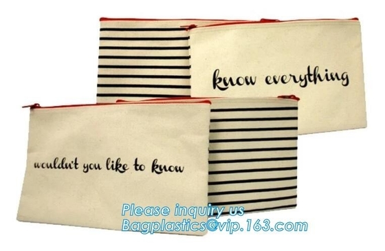 Professional Cosmetic Bag Canvas Zipper Pouch Wholesale, Private Label Makeup Bag, Canvas Bag with Zipper bagplastics