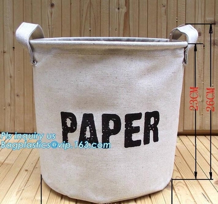 Canvas Desktop Storage Basket,Best selling navy wind cotton and linen debris storage box desktop storage basket bagease