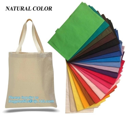 Promotional Reusable Eco Bags Handle Shopping Canvas Cotton Tote