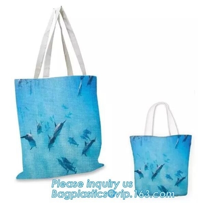Fashionable Promotional Natural Cotton Fabric Handle Shopping Women Lady Rope Handle