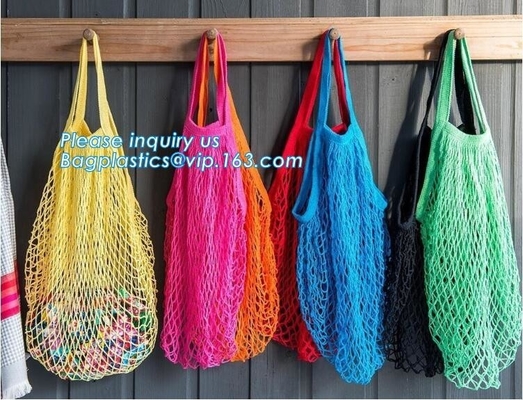 Shopping Reusable Eco Bags Reusable Grocery Market Cotton Net String