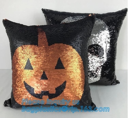 Cushion Reusable Eco Bags Decorative Sequin Pillow Mermaid Reversible Sequin Pillow Cover