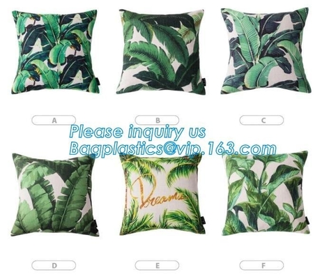 Tropical Leaf Latest Design Digital Printing , Cushion Cover Decorative Pillow Covers