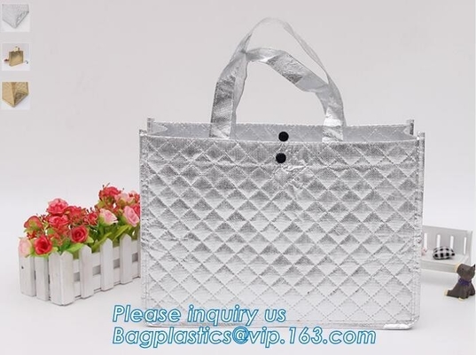 Easy Zip lockkk Closure - 100% Environmental Friendly - Waterproof & Easy Cleaning | Silver Color cool insulation bag BAGEAS