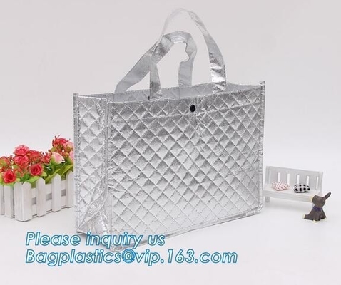 Easy Zip lockkk Closure - 100% Environmental Friendly - Waterproof & Easy Cleaning | Silver Color cool insulation bag BAGEAS