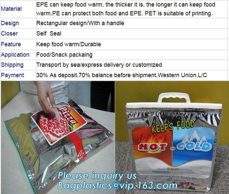 disposable aluminum foil insulated thermal cooler bag,laminated disposable insulation thermal aluminium foil cooler bag