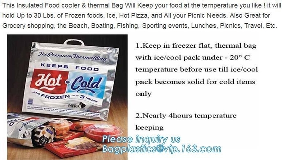 Reusable Insulated Aluminium Foil 6 Pack Cooler Bag Lunch Bag Thermal Bag,foil ldpe food delivery thermal bag bagease