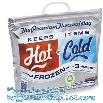 Reusable Insulated Aluminium Foil 6 Pack Cooler Bag Lunch Bag Thermal Bag,foil ldpe food delivery thermal bag bagease