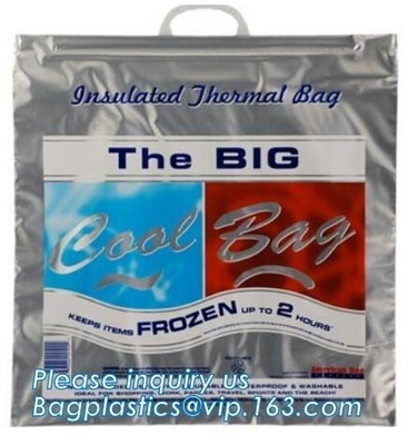 Reusable Insulated Aluminium Foil 6 Pack Cooler Bag Lunch Bag Thermal Bag,foil ldpe food delivery thermal bag bagease