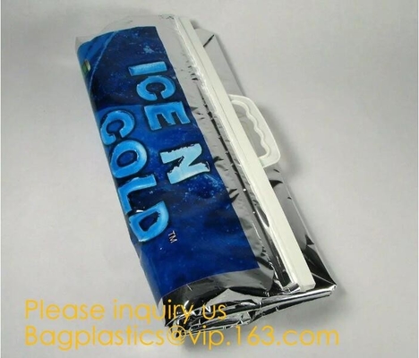 China supplier custom Aluminium foil insulated thermal lunch cooler bag big ice bag for frozen food and lunch bagease