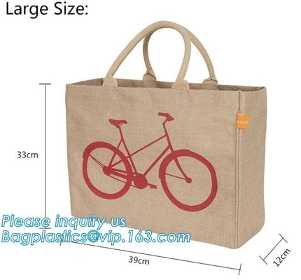 Custom eco friendly waterproof tote shopping jute pouch bag burlap linen packing gift bag with logo print bagease packag