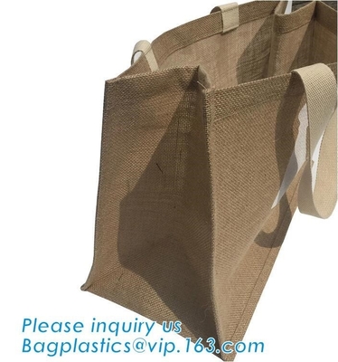 Reusable Natural Eco Personalised Hessian Jute Shopping Bags,Eco Shopping Wine Tote Clutch Supplier Small Gift Beach Pri