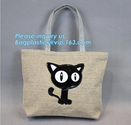 Customized printed logo laminated shopping tote jute bags with handle,Fashion and environmental custom jute shopping bag