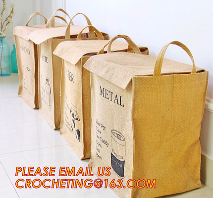 Fashion linen collapsible toys jute storage basket,OEM Foldable Laundry Basket Gift Jute Storage Basket For Clothes