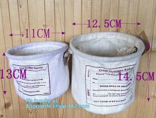 Jute material small toy storage basket,Printing set of 3 Jute storage basket ,storage bin , laundry basket bin bagease