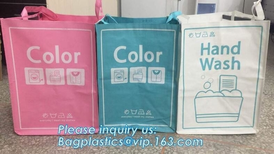 Non Woven Hotel Washing high quality Drawstring Laundry Bag, laundry bag for hotel, Foldable non woven corner laundry ha