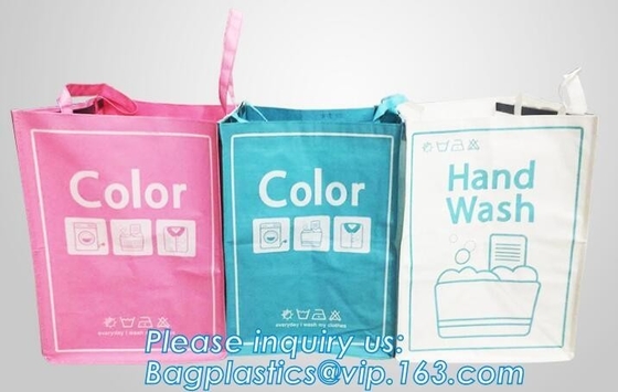 Non Woven Hotel Washing high quality Drawstring Laundry Bag, laundry bag for hotel, Foldable non woven corner laundry ha