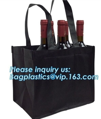 Recycle Durable Two Bottles Non Woven Wine Bag, customized high quality non woven fabric wine bottle bags, bagease, pac