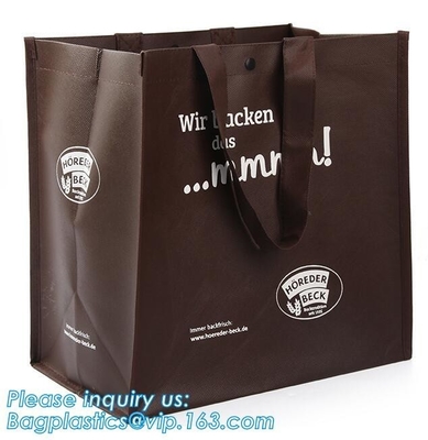 Promotional Recyclable Non Woven Bag, hot sealed non woven bag, cheap logo printed non woven shopping bag, bagplastics