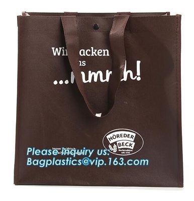 Promotional Recyclable Non Woven Bag, hot sealed non woven bag, cheap logo printed non woven shopping bag, bagplastics