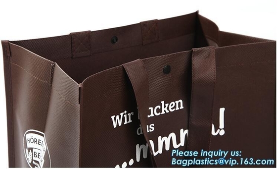 Promotional Recyclable Non Woven Bag, hot sealed non woven bag, cheap logo printed non woven shopping bag, bagplastics