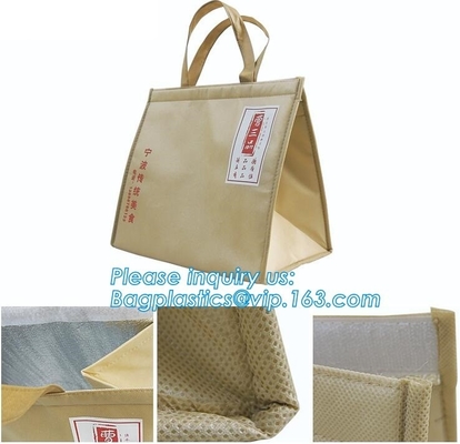 Promotional custom printing shopping tote bag PP laminated foldable handle non woven bag, promotional shopping nylon non