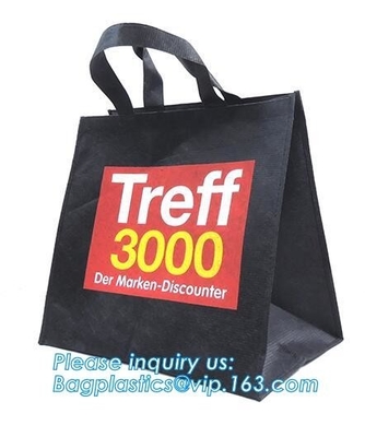 Promotional custom LOGO printed gift Laminated PP Non Woven Bag， Promotion china laminated insulated non woven bag folda