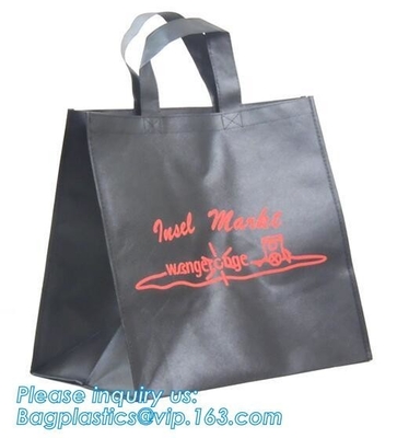 Promotional custom LOGO printed gift Laminated PP Non Woven Bag， Promotion china laminated insulated non woven bag folda