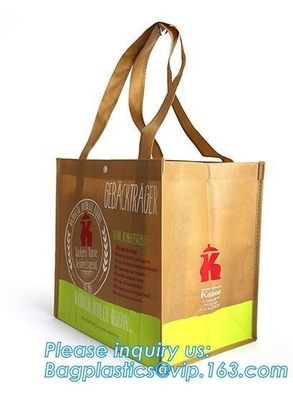 Promotional custom LOGO printed gift Laminated PP Non Woven Bag， Promotion china laminated insulated non woven bag folda