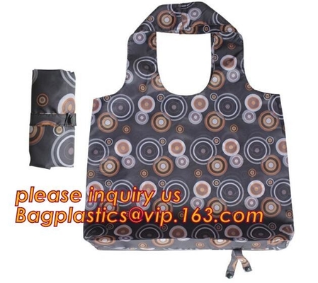 Cheap Cute Reusable Bags bolsas ecologicas plegables Printing Foldable Polyester Drawstring Shopping Bags bagplastics ba