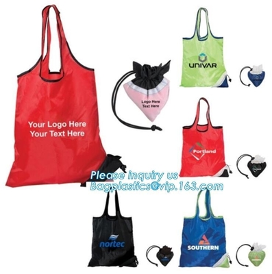 factory custom reusable 190t folding ball shaped foldable grocery nylon polyester shopping bag polyester bag promotion c