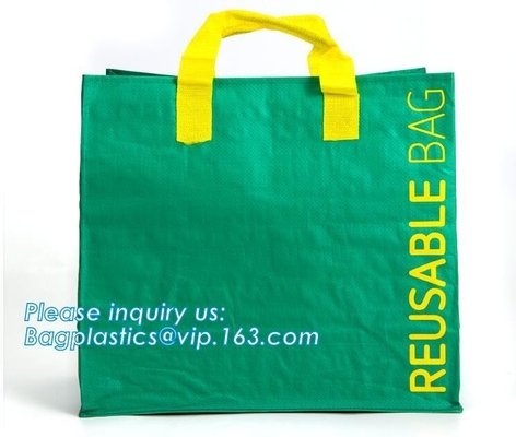 Custom Logo Printed Eco Friendly Tote Shopping Carry Fabric PP Laminated Recyclable Non Woven Bag,supermarket grocery re