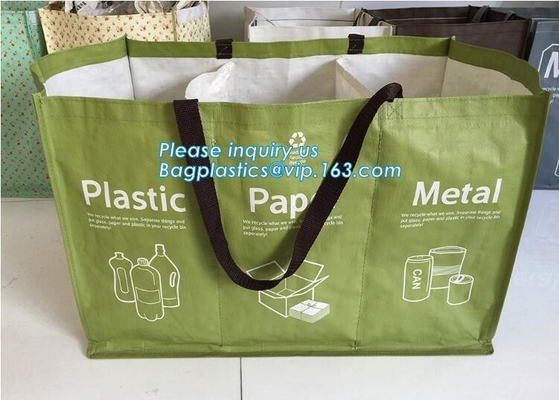 Factory custom recyclable folding laminated pp non woven bag shopping with heat transfer printing non woven fabric carry